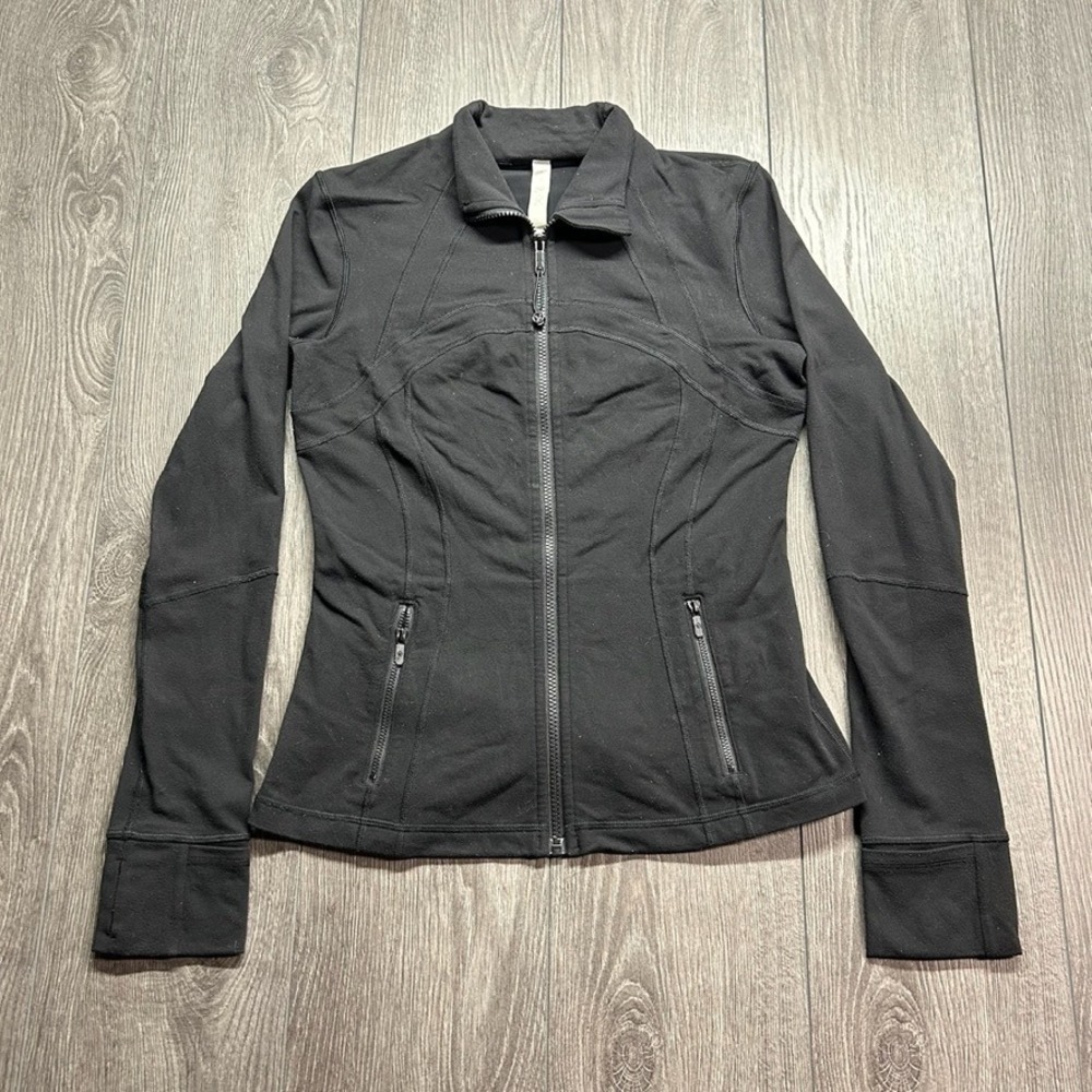 Lululemon Define Jacket Black Luon Full Zip Yoga Athletic Size 8